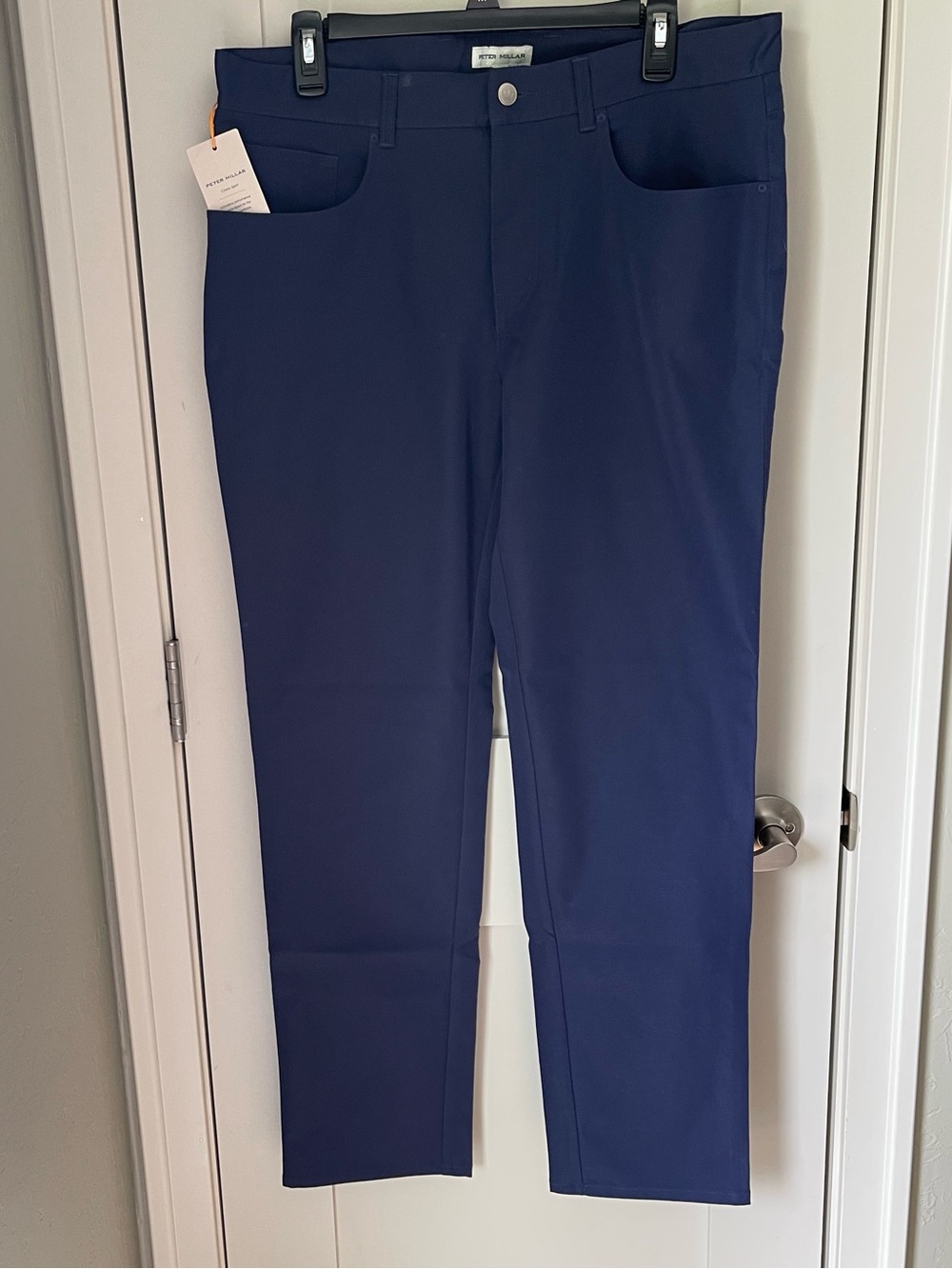 Peter Millar Crown Sport Performance Men's Navy Chino Pants NWT 34x30